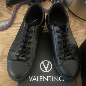 Valentino Men's Black Leather Sneakers